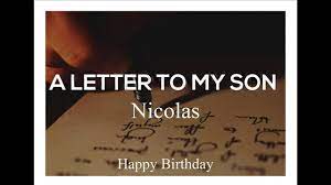 letter to my son nicolas happy 21st
