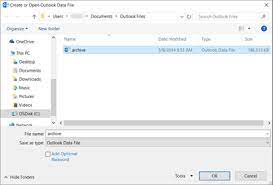 an outlook data file pst