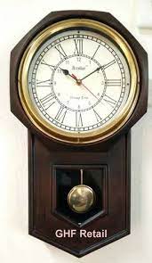 Antique Look Pendulum Wall Clock Coffee