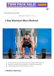 4 day maximum m workout muscle