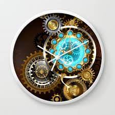 Unusual Clock With Gears Steampunk