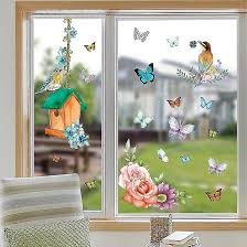 Spring Window Stickers Flowers And