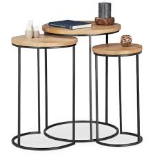Relaxdays Nested Side Tables Set Of 3
