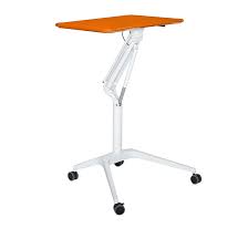 In many cases, when a standing desk loses and then regains power, it automatically goes into reset mode. Jesper Workpad Height Adjustable Standing Laptop Desk With Orange Top