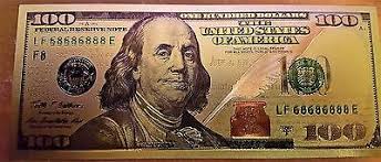 Shine like a celebrity or rapper with our bling. 24k Pure Colorized 999 Gold Us 100 Dollar Bill Bank Note 100 Free Plastic Paper Money Us Coins Paper Money