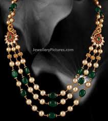 pearl gold necklace designs jewellery