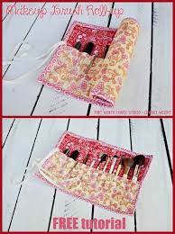 makeup brush roll up free sewing