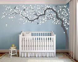 wall decal charming pink blossom tree