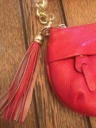 smith and canova red leather bag new