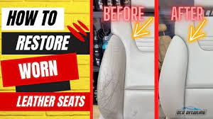 how to re worn car leather seat