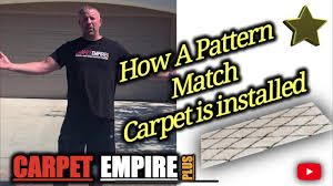 how a pattern match carpet is installed