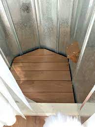 We use the wedi fundo ligno curbless shower pan. Rv Diy Wood Shower Mat Must Love Camping