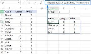 excel filter function dynamic