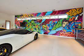 We get quite a few jobs to add custom artwork on the walls of man most recently, we had the opportunity to paint the interior walls of a large garage that would house a. Graffiti Garage Archane