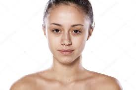 woman without makeup stock photo by
