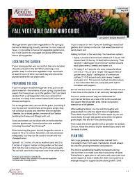 Fall Vegetable Gardening Guide