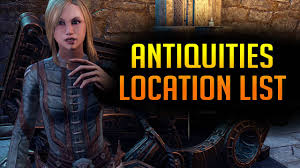 antiquities list with location of leads