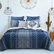 blue bedspread coverlet quilt set