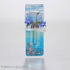 Fused Glass Vases At See Through Sand