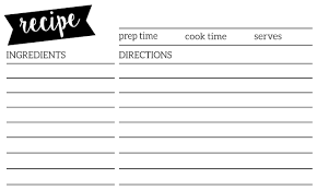 free recipe card template printable
