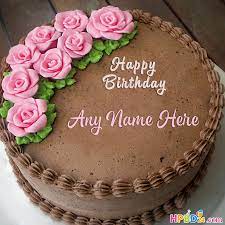 happy birthday chocolate cake with name