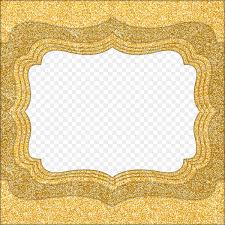 golden wedding frame glitter effect
