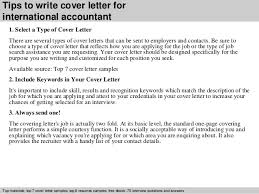 International Accountant Cover Letter