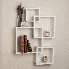 Danya Intersecting Cube Shelves White