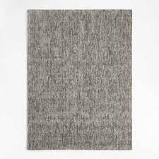 wool striped white and blue area rug