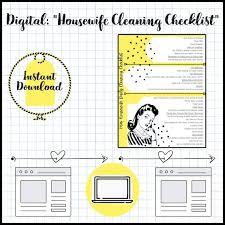 1950s Housewife Cleaning Checklist