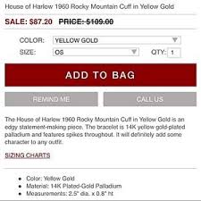 Gold House Of Harlow Rocky Mountain Cuff Bracelet