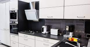 12 white kitchen cabinets with black