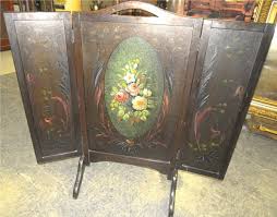 Antique Hand Painted Wooden Fl