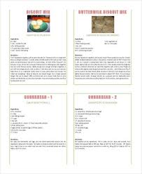 8 recipe book templates free sle