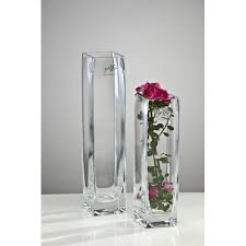 Glass Vase Square Rectangular Clear By