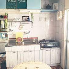 キッチン 団地部 セリア リメイクシート 西海岸インテリアに憧れ中 などのインテリア実例 2017 12 21 15 49 56 roomclip ルームクリップ インテリア 実例 リメイクシート リメイクシート セリア