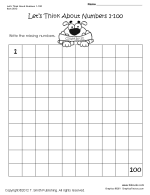 Number Sense Worksheets Number Charts Place Value And Odd