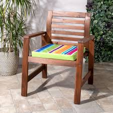 technicolour stripe garden chair cushion