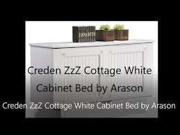 creden zzz cottage white cabinet bed by