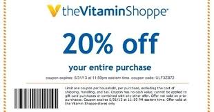 Vitamin Shoppe Printable Coupon World Of Menu And Chart
