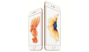 gold iphone 6 with white background