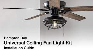 universal 1 light ceiling fan light kit