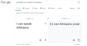 A note like this one would be a great start. Translate English To Afrikaans Services By Google Translate