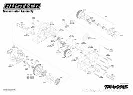 Rustler 37054 Transmission Assembly Traxxas
