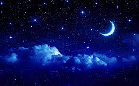 night moon romance love stars sky