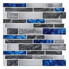 Self Adhesive Blue Marble Wall Tile