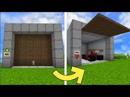 build a working garage door in bedrock