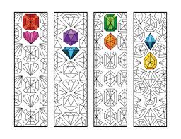 Diamonds, emeralds, rubies, opals, amethysts. Gemstone Bookmarks Pdf Coloring Page Etsy