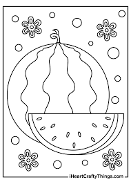 watermelon coloring pages 100 free