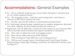 Accommodations And Modifications Accommodations Versus